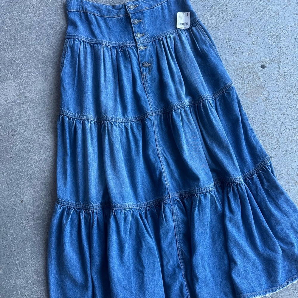 Free People Tiered Maxi Skirt Size Small NWT